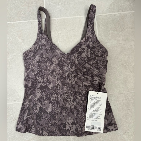 Lululemon Align Tank Top Waist Length Hideaway Camo Lunar Rock Nulu Multi Size 2 - Picture 2 of 13